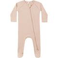 Quincy Mae Bamboo Zip Footie || Dusty Rose