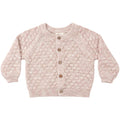 Quincy Mae Bubble Knit Cardigan || Dusty Rose Speckle