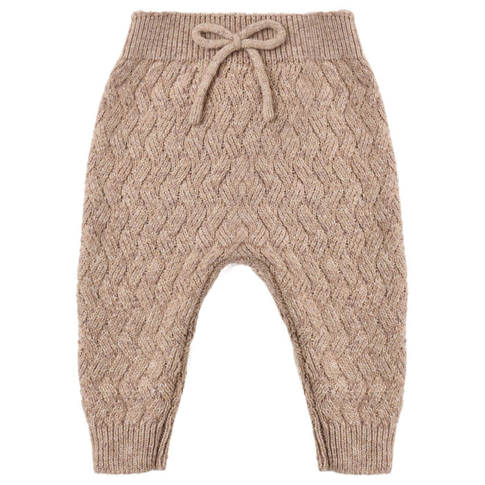 Quincy Mae Knit Pant || Heathered Almond