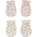 Quincy Mae No Scratch Mittens, Set of 2 || Blue Ditsy, Heart Ditsy