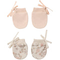 Quincy Mae No Scratch Mittens, Set of 2 || Floral Vine, Dusty Rose