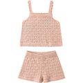 Quincy Mae Pointelle Knit Tank + Short Set || Melon