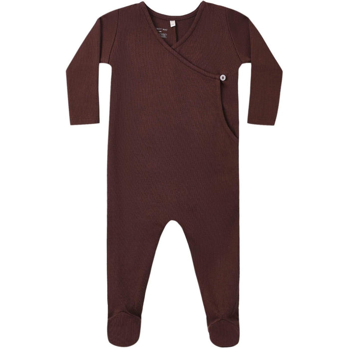 Quincy Mae Pointelle Wrap Footie || Black Cherry