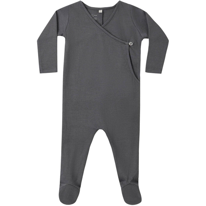 Quincy Mae Pointelle Wrap Footie || Midnight