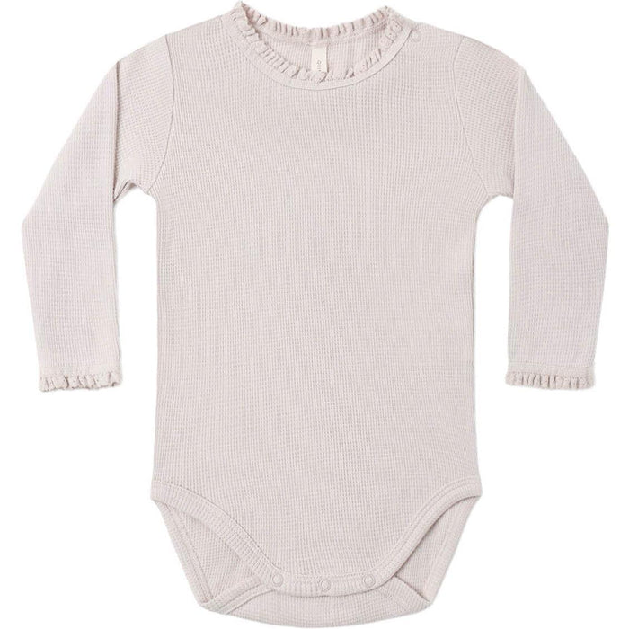 Quincy Mae Waffle Long Sleeve Bodysuit || Lilac Mist