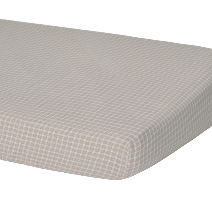 Quincy Mae Woven Crib Sheet || Blue Gingham