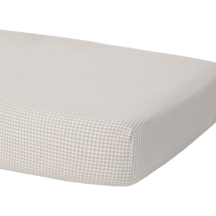 Quincy Mae Woven Crib Sheet || Sage Gingham