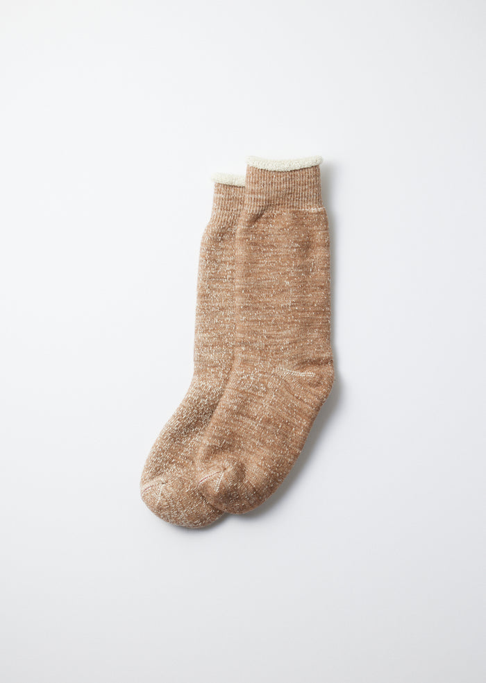 Rototo R1001 Double Faced Crew Socks - Camel