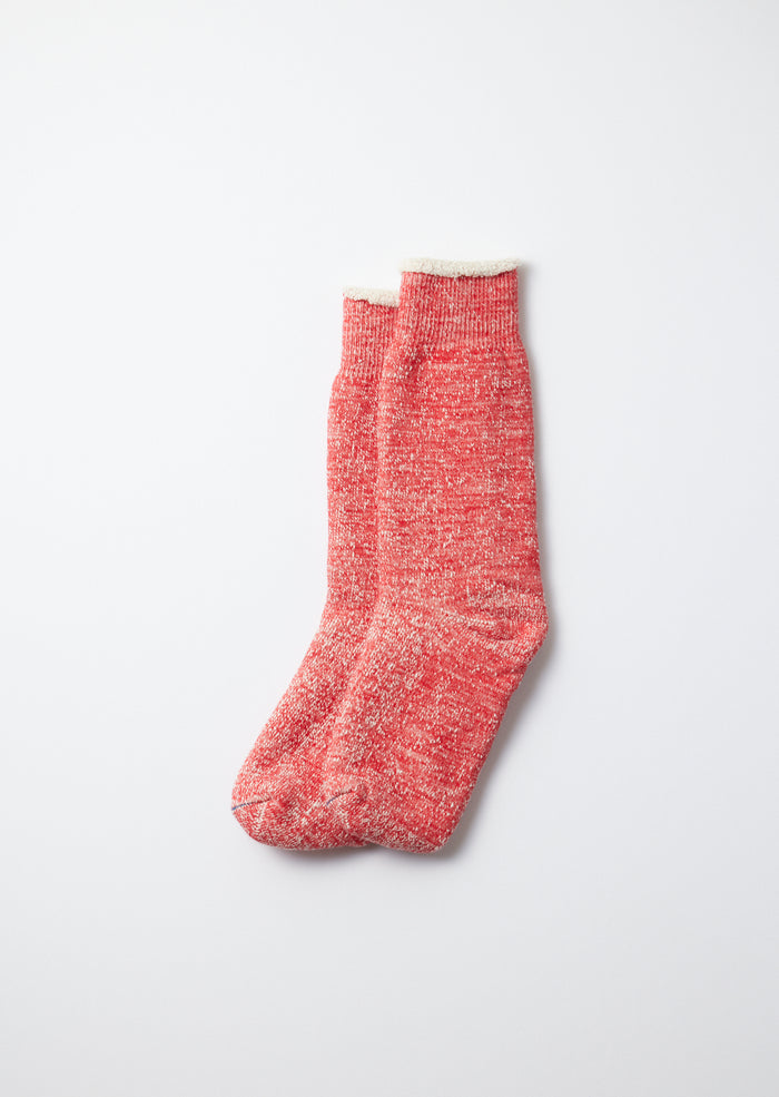 Rototo R1001 Double Faced Crew Socks - Red
