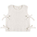 Rylee + Cru Bow Sweater || Vest Ivory