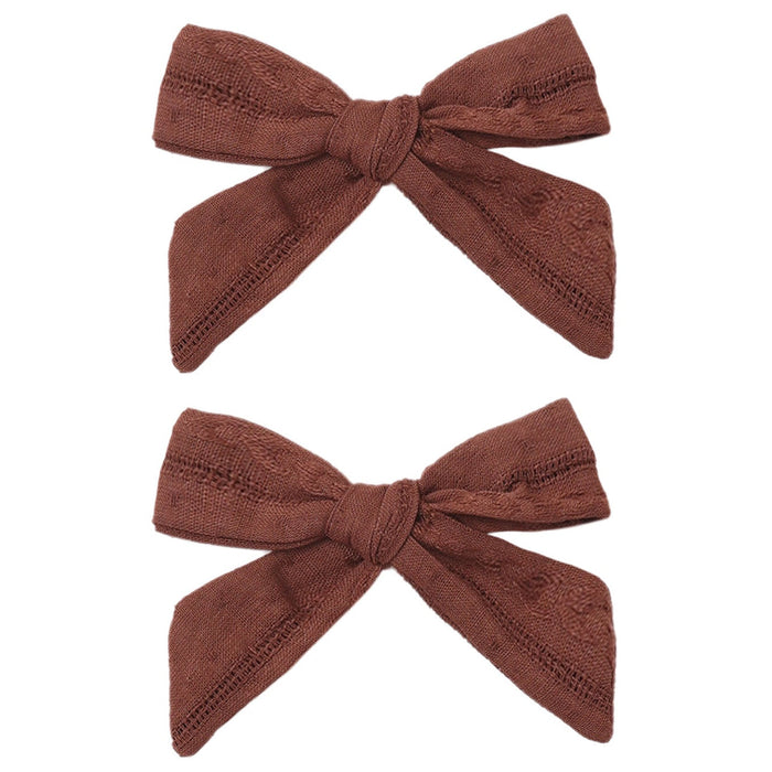 Rylee + Cru Bows, Set Of 2 || Mulberry