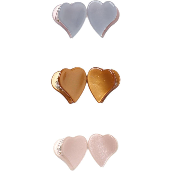 Rylee + Cru Heart Mini Clips || Dusty Blue, Clay, Blush