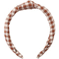 Rylee + Cru Knotted Headband || Brick Check