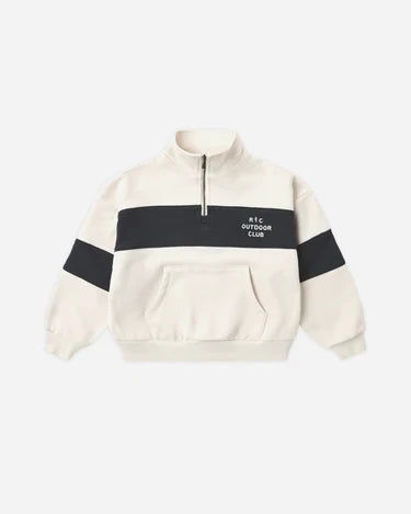 Rylee + Cru Panel Stripe Half Zip Outdoor Club
