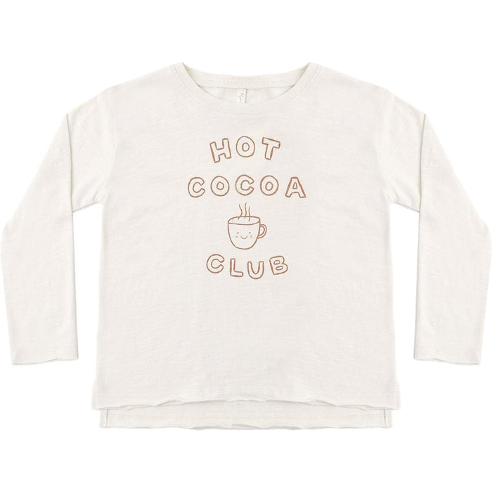 Rylee + Cru Raw Edge Long Sleeve Tee || Hot Cocoa Club