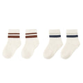 Rylee + Cru Stripe Socks, 2-pack Fog, || Mulberry