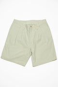Seuvas 10oz Canvas 2-Tuck Shorts - Matcha. laid on back