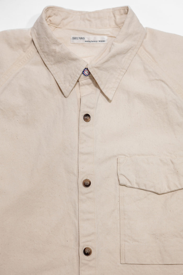 Seuvas 8oz Canvas Raglan Shirt - Natural