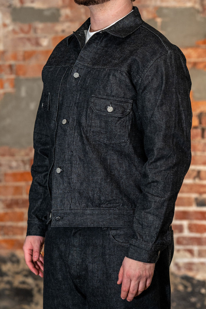 Sugar Cane 1953 Type II - 14.25oz Black Denim One Wash