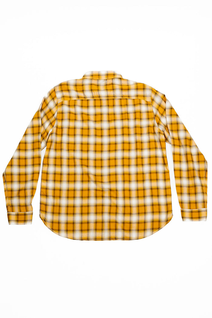 The Flat Head FN-SCR-021L 3oz Cotton/Rayon Ombre Shirt - Yellow
