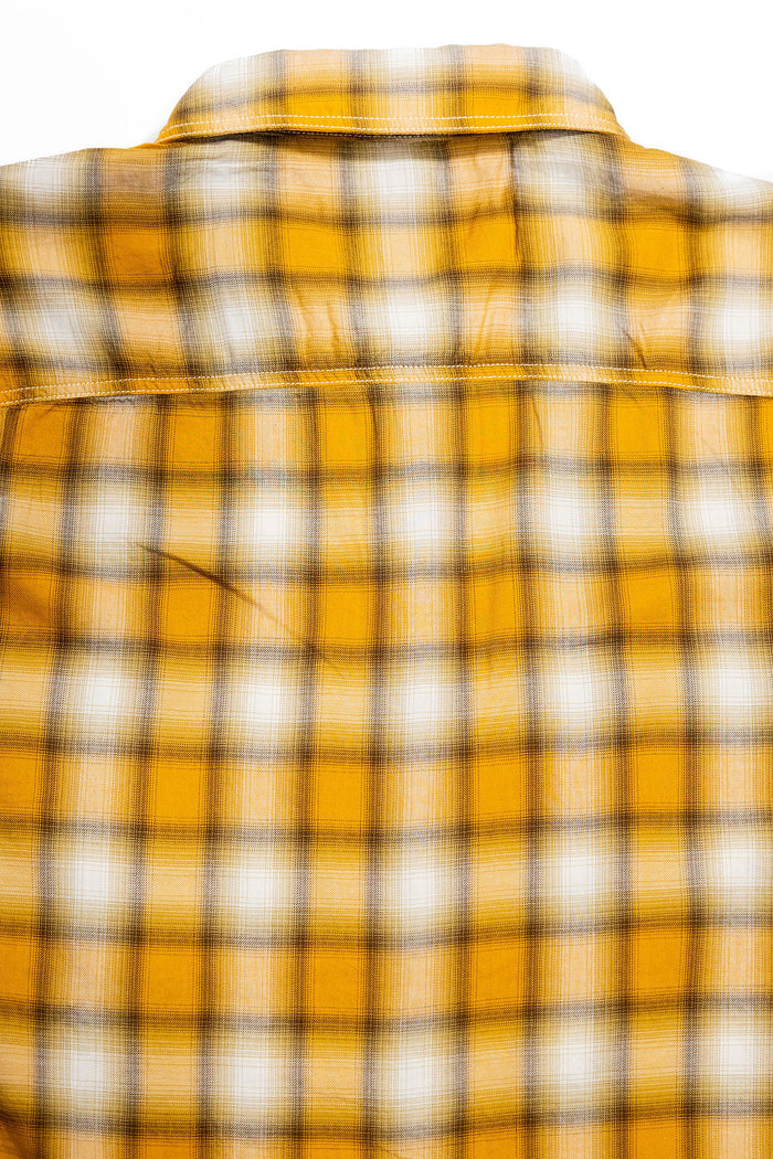 The Flat Head FN-SCR-021L 3oz Cotton/Rayon Ombre Shirt - Yellow