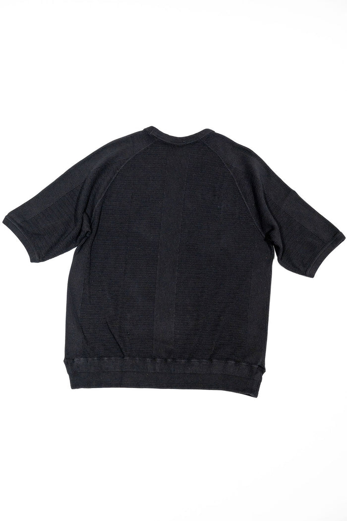 The Flat Head FN-THW-002 Thermal Raglan T-Shirt - Black
