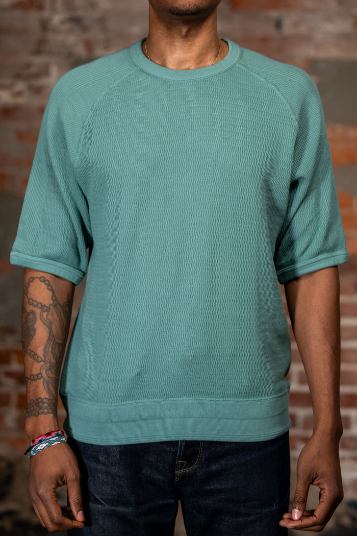 The Flat Head FN-THW-002 Thermal Raglan T-Shirt - Green