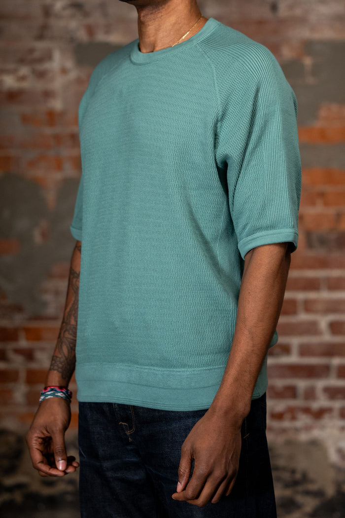 The Flat Head FN-THW-002 Thermal Raglan T-Shirt - Green
