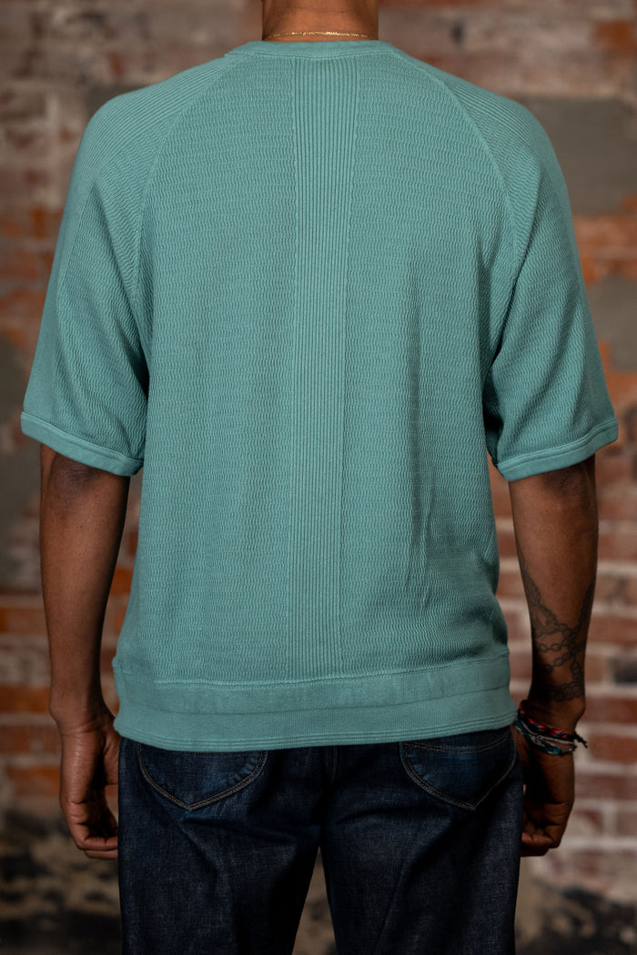 The Flat Head FN-THW-002 Thermal Raglan T-Shirt - Green