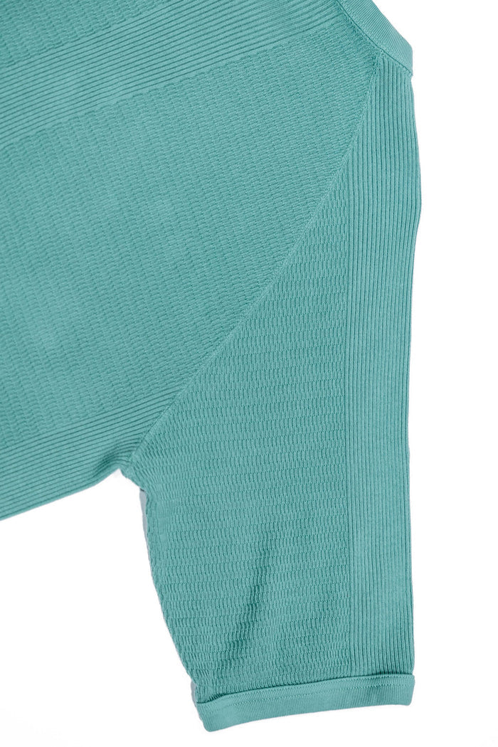 The Flat Head FN-THW-002 Thermal Raglan T-Shirt - Green
