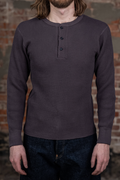 UES Big Waffle Henley - Purple/Navy