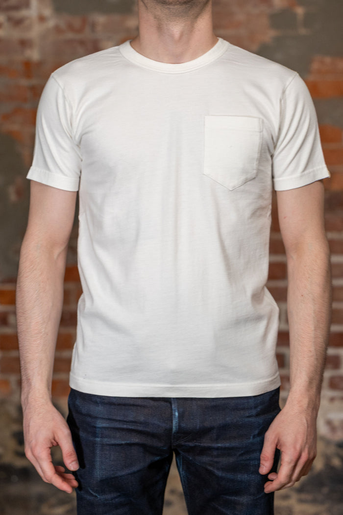 UES Ramayana Crew Neck Pocket T-Shirt - White