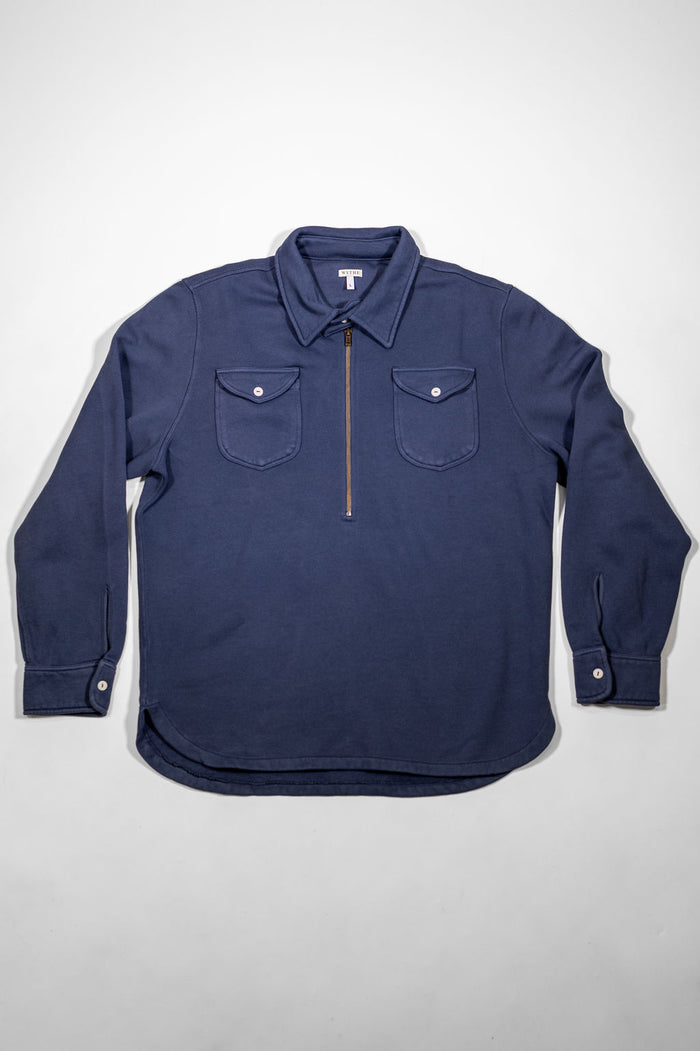Wythe Navy Quarterzip - Front Shot Flat Lay