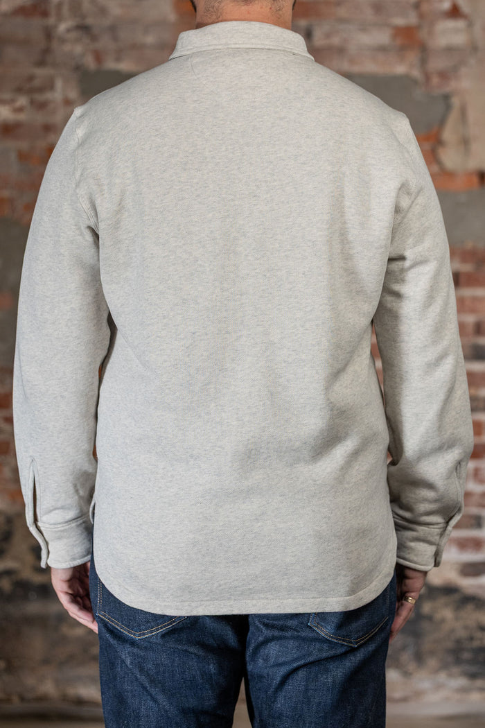 Wythe Grey Quarterzip - Back Shot on Model